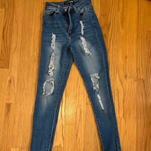 Women's Blue and Navy Jeans